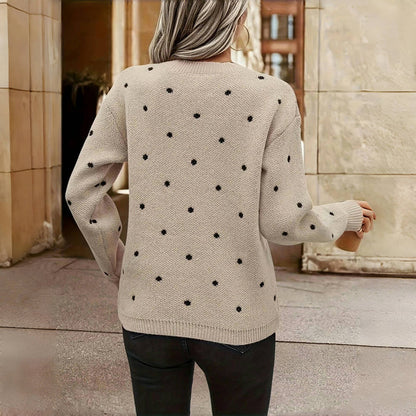 Lilah | Polka Dot Knit Sweater