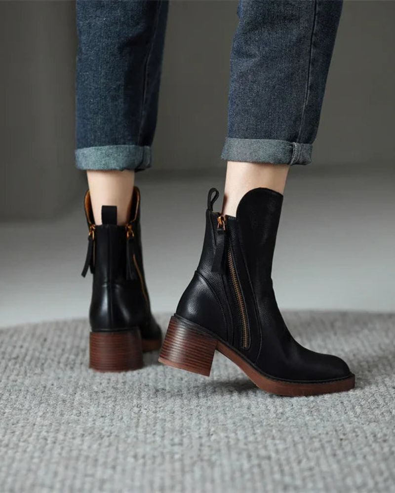 GARCIEL – Leather Ankle Boots