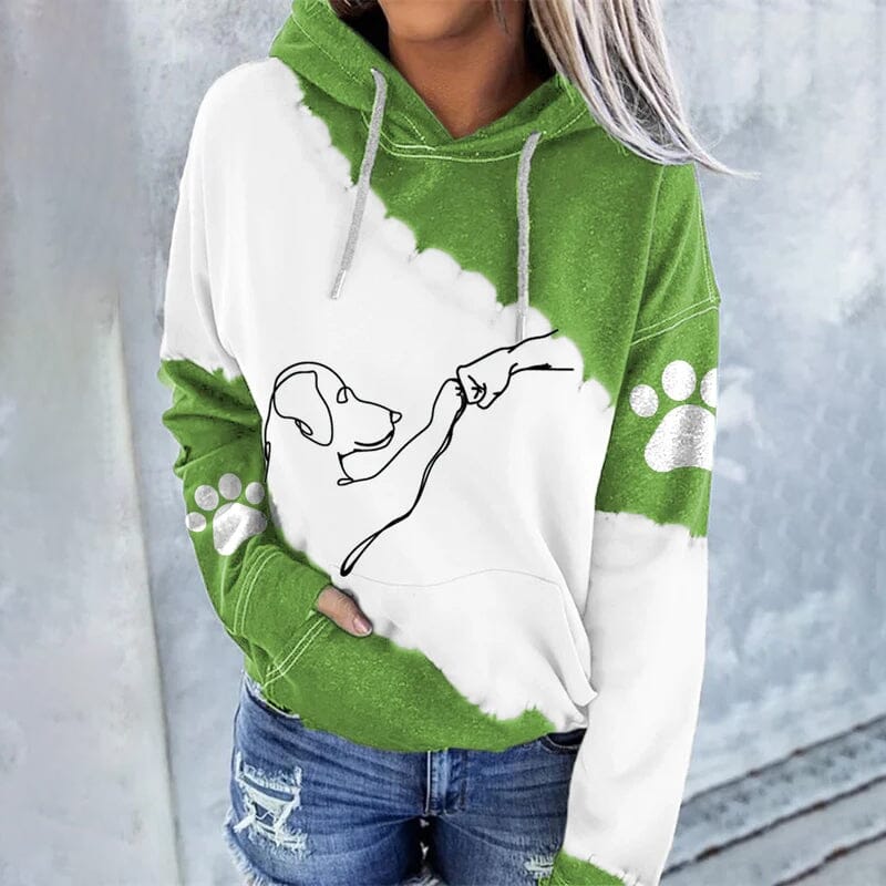 Trendy, casual hoodie with digital print