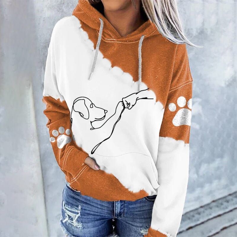 Trendy, casual hoodie with digital print