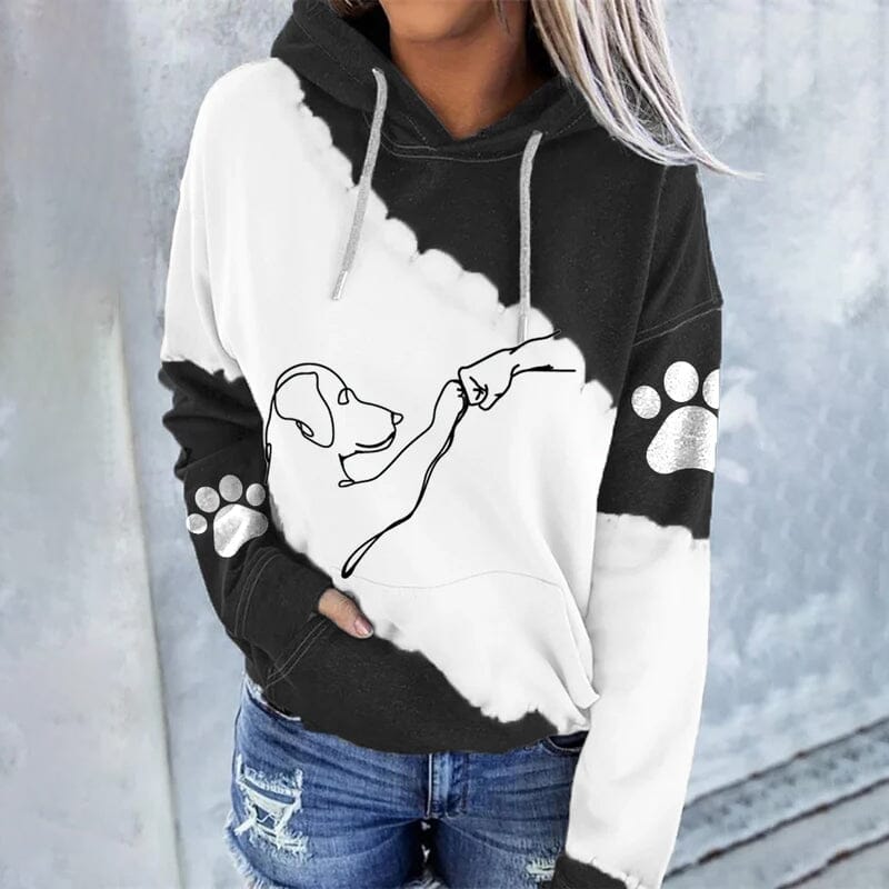 Trendy, casual hoodie with digital print