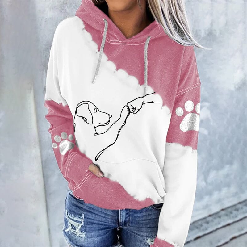 Trendy, casual hoodie with digital print