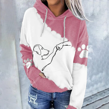 Trendy, casual hoodie with digital print
