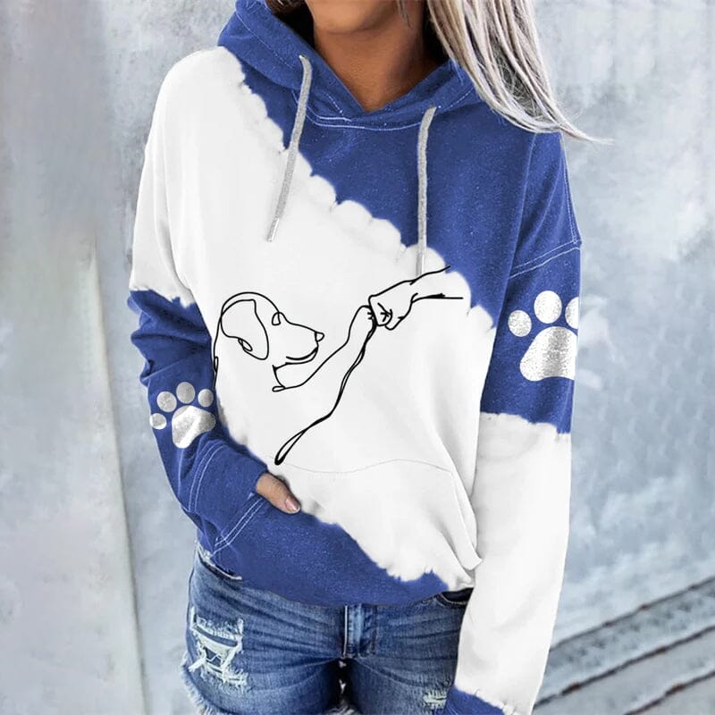 Trendy, casual hoodie with digital print