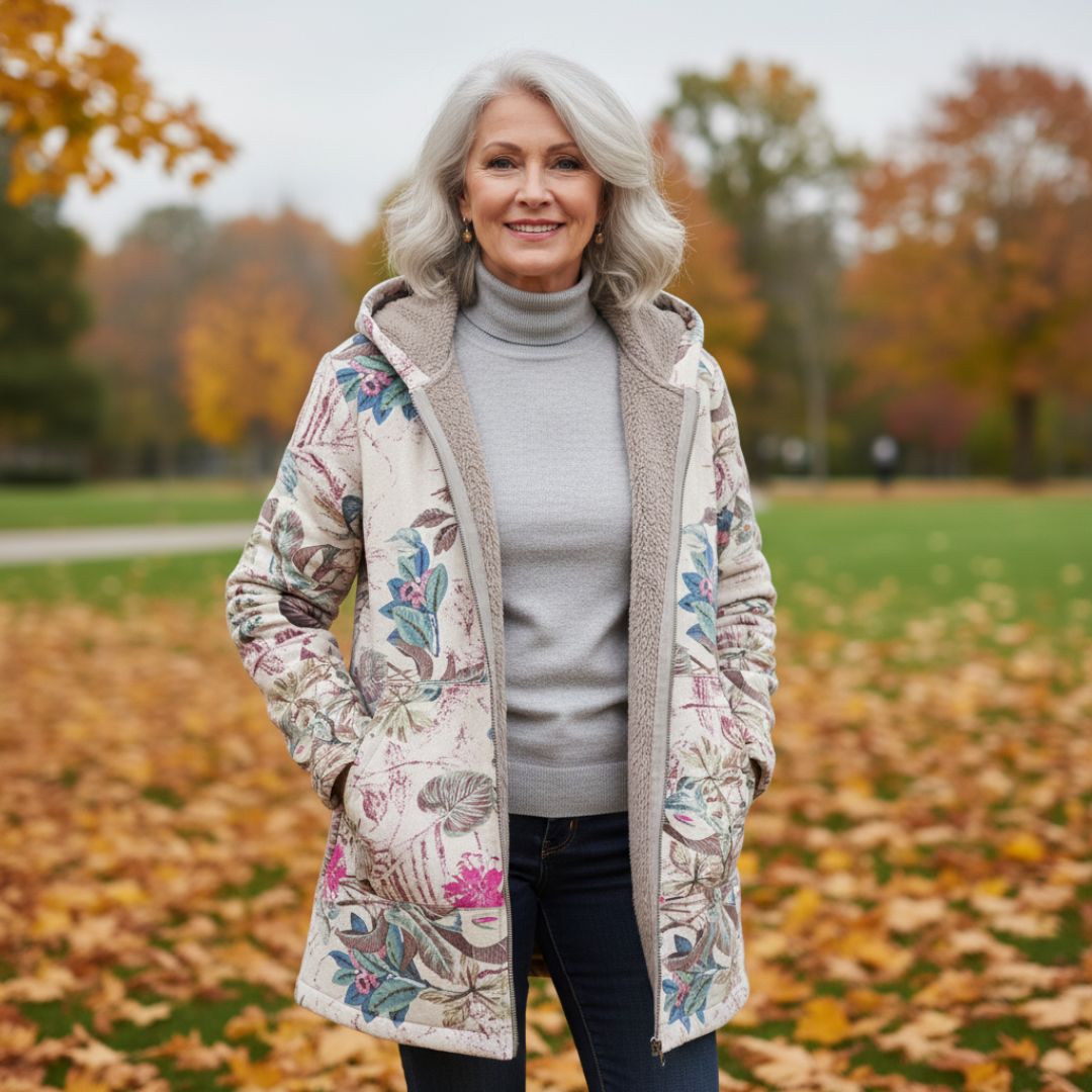 Camille | Floral Fleece Jacket