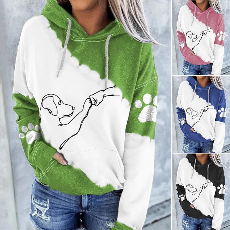 Trendy, casual hoodie with digital print