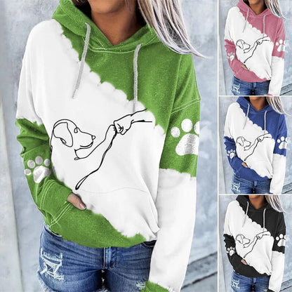 Trendy, casual hoodie with digital print