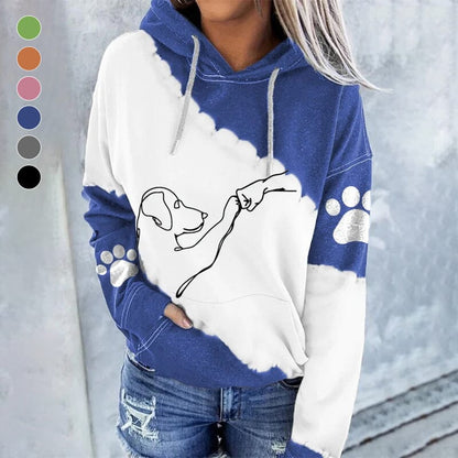 Trendy, casual hoodie with digital print