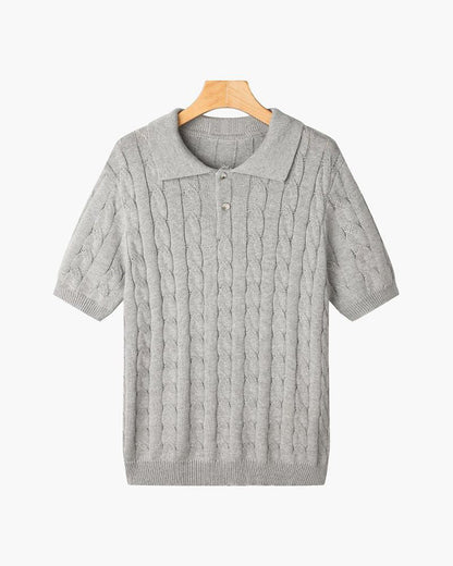 FLORENCE Cable Knit Polo