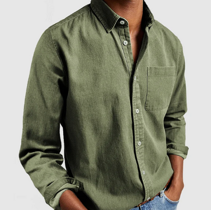 LUGANO Cotton Denim Blend Shirt