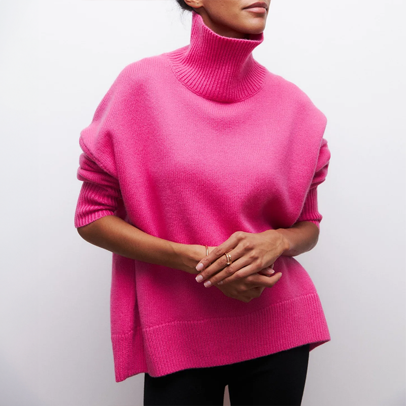Amelia | Elegant Knitted Roll Neck Jumper